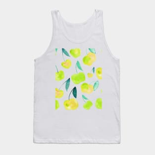 Watercolor cherries - yellow and green Tank Top